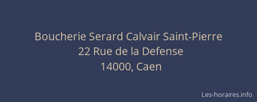 Boucherie Serard Calvair Saint-Pierre