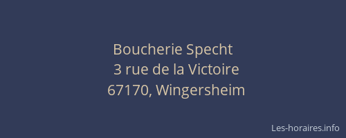 Boucherie Specht