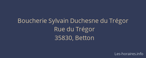 Boucherie Sylvain Duchesne du Trégor