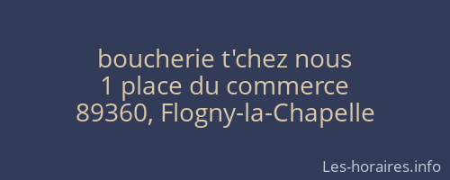 boucherie t'chez nous