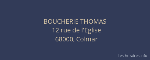 BOUCHERIE THOMAS