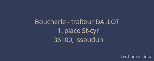 Boucherie - traiteur DALLOT