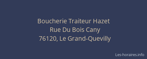 Boucherie Traiteur Hazet