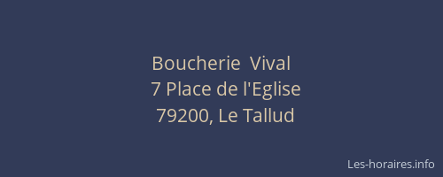 Boucherie  Vival