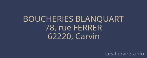 BOUCHERIES BLANQUART