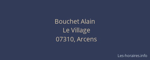 Bouchet Alain