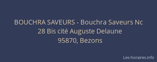 BOUCHRA SAVEURS - Bouchra Saveurs Nc