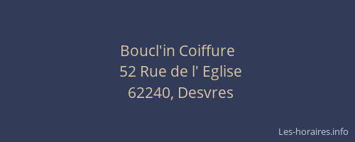 Boucl'in Coiffure