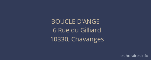 BOUCLE D'ANGE