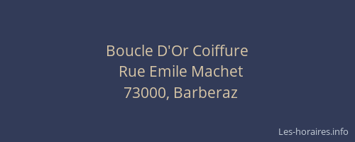 Boucle D'Or Coiffure