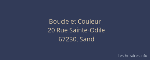 Boucle et Couleur