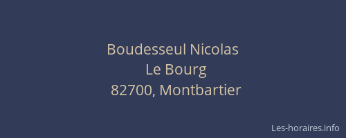 Boudesseul Nicolas