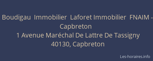 Boudigau  Immobilier  Laforet Immobilier  FNAIM - Capbreton