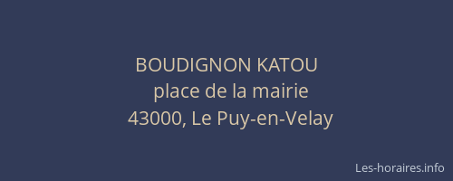 BOUDIGNON KATOU
