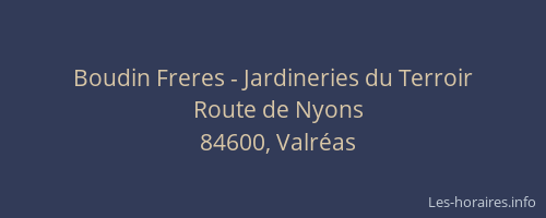 Boudin Freres - Jardineries du Terroir