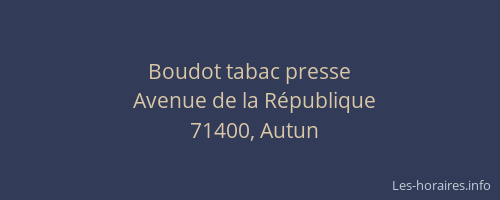 Boudot tabac presse