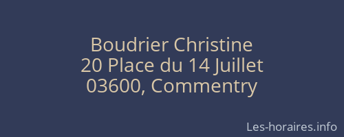 Boudrier Christine
