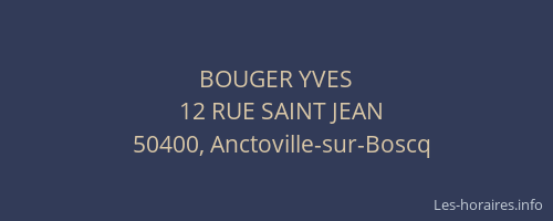 BOUGER YVES