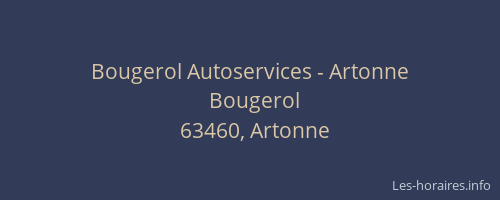 Bougerol Autoservices - Artonne