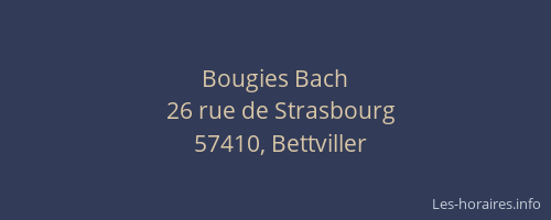 Bougies Bach