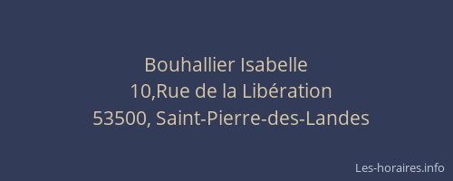 Bouhallier Isabelle