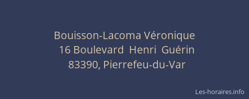 Bouisson-Lacoma Véronique