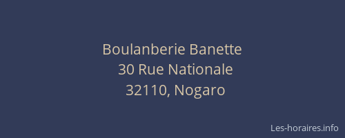Boulanberie Banette