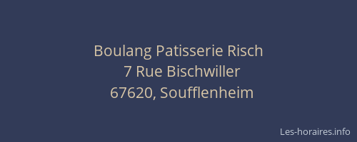 Boulang Patisserie Risch