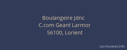 Boulangeire Jdnc