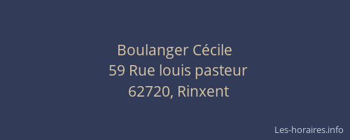 Boulanger C&eacute;cile