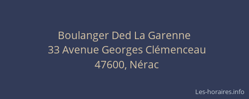 Boulanger Ded La Garenne