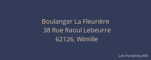 Boulanger La Fleurière