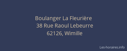 Boulanger La Fleuri&egrave;re