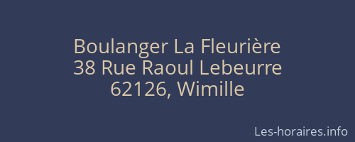 Boulanger La Fleurière