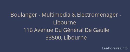 Boulanger - Multimedia & Electromenager - Libourne