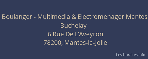 Boulanger - Multimedia & Electromenager Mantes Buchelay