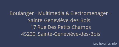 Boulanger - Multimedia & Electromenager - Sainte-Geneviève-des-Bois