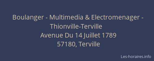Boulanger - Multimedia & Electromenager - Thionville-Terville