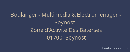 Boulanger - Multimedia & Electromenager - Beynost