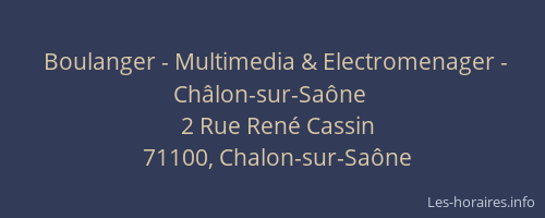 Boulanger - Multimedia & Electromenager - Châlon-sur-Saône