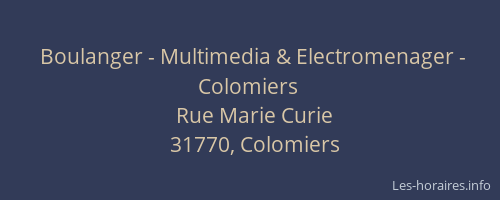 Boulanger - Multimedia & Electromenager - Colomiers