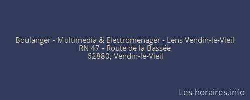 Boulanger - Multimedia & Electromenager - Lens Vendin-le-Vieil