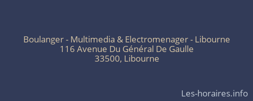 Boulanger - Multimedia & Electromenager - Libourne