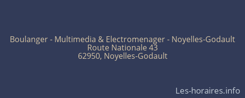 Boulanger - Multimedia & Electromenager - Noyelles-Godault