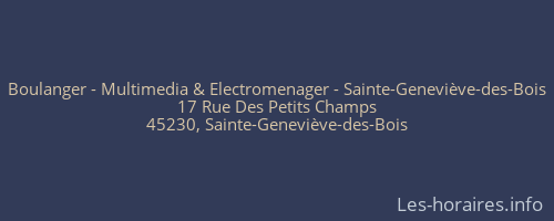 Boulanger - Multimedia & Electromenager - Sainte-Geneviève-des-Bois