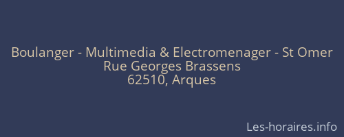 Boulanger - Multimedia & Electromenager - St Omer