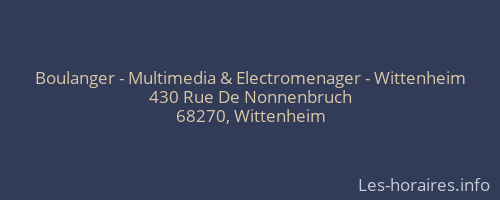Boulanger - Multimedia & Electromenager - Wittenheim