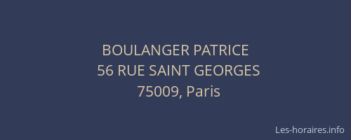 BOULANGER PATRICE