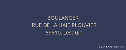 BOULANGER