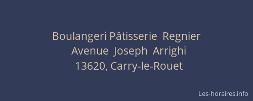Boulangeri Pâtisserie  Regnier
